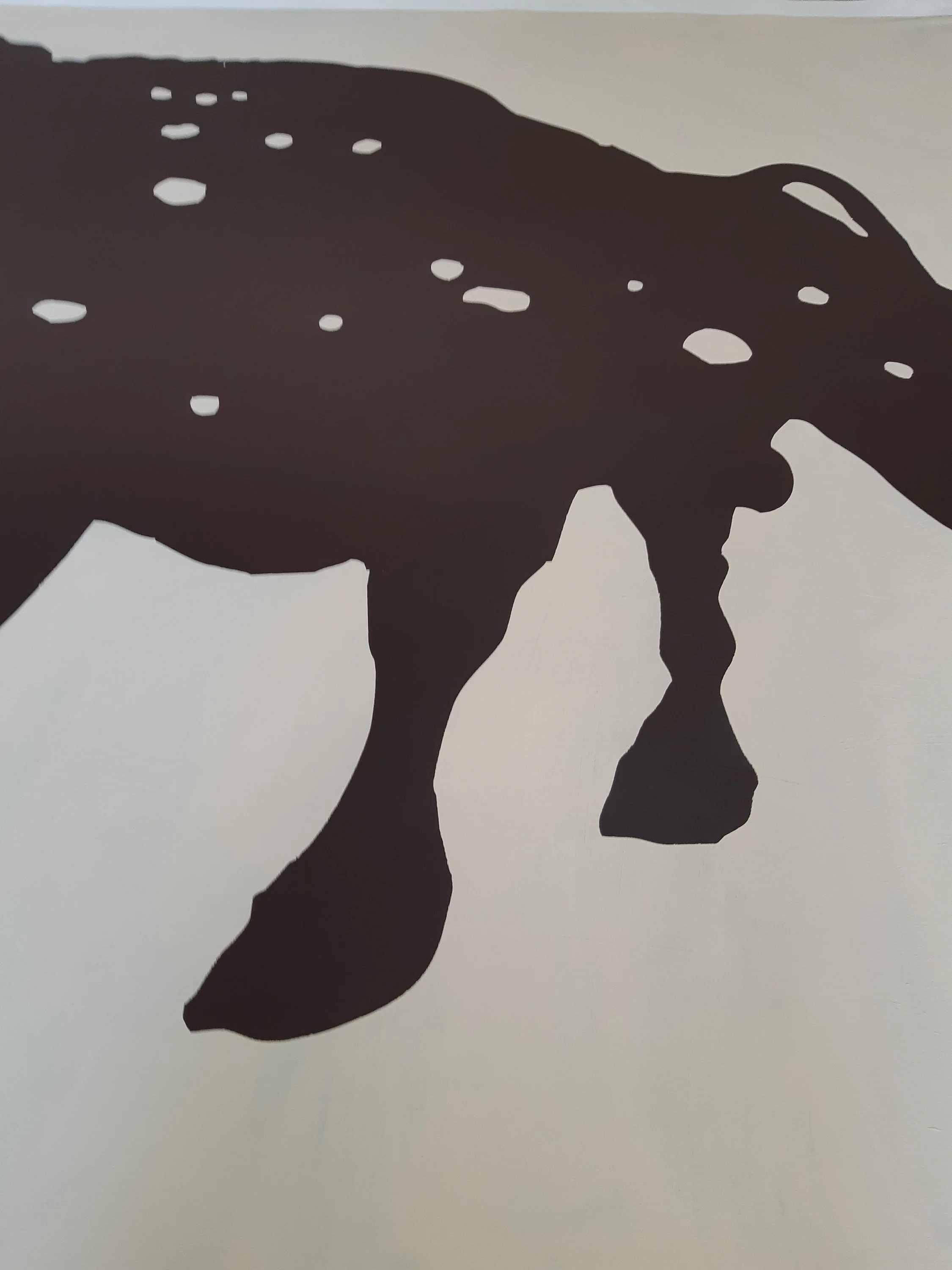 Black Horse Contemporary - big contemporary canvas for dining room